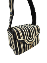 Load image into Gallery viewer, 1940s Black and White Telephone Cord Box Bag