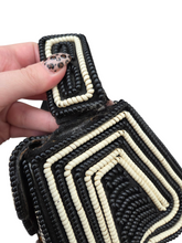Load image into Gallery viewer, 1940s Black and White Telephone Cord Box Bag