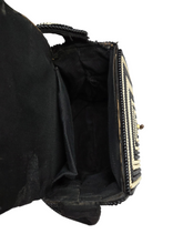 Load image into Gallery viewer, 1940s Black and White Telephone Cord Box Bag