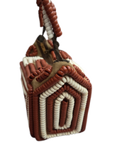 Load image into Gallery viewer, 1940s Rare Brown and White Telephone Cord Box Bag