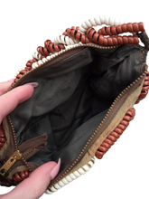 Load image into Gallery viewer, 1940s Rare Brown and White Telephone Cord Box Bag