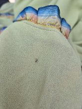 Load image into Gallery viewer, 1940s Chartreuse Green Crepe Dress With Blue Galalith Buckle and Rainbow Sash