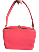 Load image into Gallery viewer, Early 1950s Coral Red Leather Bag