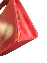 Load image into Gallery viewer, Early 1950s Coral Red Leather Bag