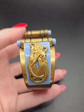 Load image into Gallery viewer, 1930s Art Deco Incredibly Rare Jean Painleve Blue Mermaid Cuff Bangle