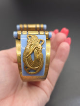 Load image into Gallery viewer, 1930s Art Deco Incredibly Rare Jean Painleve Blue Mermaid Cuff Bangle