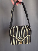 Load image into Gallery viewer, 1940s Black and White Telephone Cord Box Bag