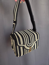 Load image into Gallery viewer, 1940s Black and White Telephone Cord Box Bag