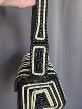 Load image into Gallery viewer, 1940s Black and White Telephone Cord Box Bag