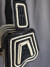 Load image into Gallery viewer, 1940s Black and White Telephone Cord Box Bag