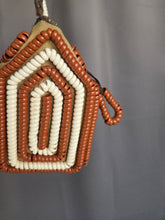 Load image into Gallery viewer, 1940s Rare Brown and White Telephone Cord Box Bag