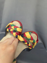 Load image into Gallery viewer, 1940s Rare Multicoloured Strappy Sandals
