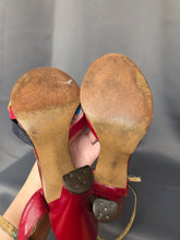 Load image into Gallery viewer, 1940s Rare Multicoloured Strappy Sandals