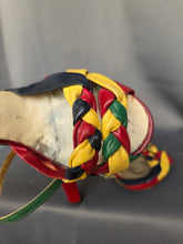 Load image into Gallery viewer, 1940s Rare Multicoloured Strappy Sandals