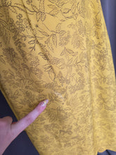 Load image into Gallery viewer, 1940s Yellow and Black Silk Rayon Dress