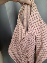 Load image into Gallery viewer, 1940s Pink Checked And Black Colour Block Dress