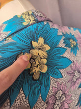 Load image into Gallery viewer, 1940s CC41 Teal, Lilac and Yellow Crepe Dress and Jacket Set