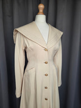 Load image into Gallery viewer, 1940s Cream Sailor Coat With Nautical Collar Back and Buttons