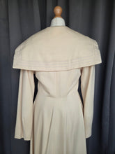 Load image into Gallery viewer, 1940s Cream Sailor Coat With Nautical Collar Back and Buttons