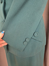 Load image into Gallery viewer, 1940s Dark Teal Gabardine Pointed Collar Suit