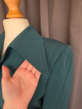 Load image into Gallery viewer, 1940s Dark Teal Gabardine Pointed Collar Suit
