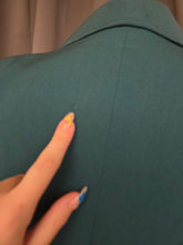 Load image into Gallery viewer, 1940s Dark Teal Gabardine Pointed Collar Suit