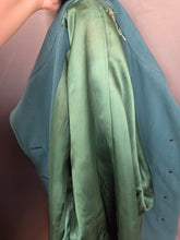 Load image into Gallery viewer, 1940s Dark Teal Gabardine Pointed Collar Suit