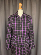 Load image into Gallery viewer, 1940s Purple and Black Check Suit