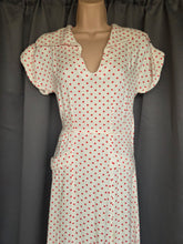 Load image into Gallery viewer, 1940s Red and White Polka Dot Dress