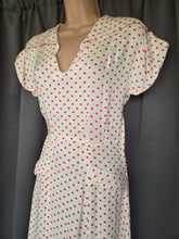 Load image into Gallery viewer, 1940s Red and White Polka Dot Dress