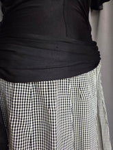 Load image into Gallery viewer, 1940s Black and White Check Rayon Dress