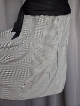 Load image into Gallery viewer, 1940s Black and White Check Rayon Dress
