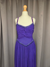 Load image into Gallery viewer, 1940s Purple/Blue Long Evening Dress With Sequins and Drape