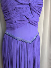 Load image into Gallery viewer, 1940s Purple/Blue Long Evening Dress With Sequins and Drape