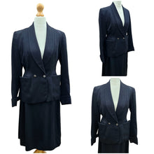 Load image into Gallery viewer, 1940s Black Double Breasted Suit