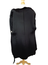 Load image into Gallery viewer, 1940s Black Thick Velvet Swing Jacket/Coat With Huge Belt and Studs