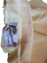 Load image into Gallery viewer, 1940s Yellow Linen Dress With Brown Detailing and Pockets