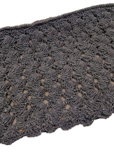 Load image into Gallery viewer, 1940s MEGA Dark Brown Crochet Clucth Bag With Lucite Pull