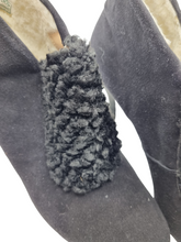 Load image into Gallery viewer, 1940s Black Suede and Astrakhan Boots
