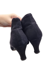 Load image into Gallery viewer, 1940s Black Suede and Astrakhan Boots
