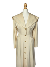 Load image into Gallery viewer, 1940s Cream Sailor Coat With Nautical Collar Back and Buttons