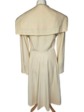 Load image into Gallery viewer, 1940s Cream Sailor Coat With Nautical Collar Back and Buttons