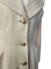 Load image into Gallery viewer, 1940s Cream Sailor Coat With Nautical Collar Back and Buttons