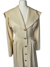 Load image into Gallery viewer, 1940s Cream Sailor Coat With Nautical Collar Back and Buttons