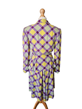 Load image into Gallery viewer, 1940s Purple, Yellow and Green Plaid Summer Suit