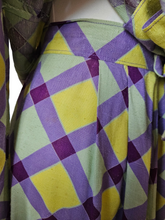 Load image into Gallery viewer, 1940s Purple, Yellow and Green Plaid Summer Suit