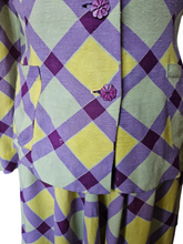 Load image into Gallery viewer, 1940s Purple, Yellow and Green Plaid Summer Suit