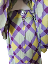 Load image into Gallery viewer, 1940s Purple, Yellow and Green Plaid Summer Suit