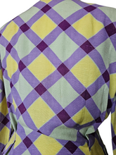 Load image into Gallery viewer, 1940s Purple, Yellow and Green Plaid Summer Suit