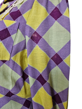 Load image into Gallery viewer, 1940s Purple, Yellow and Green Plaid Summer Suit